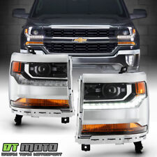 2016-2018 Chevy Silverado 1500 HID/Xenon LED DRL Projector Headlights Headlamps picture