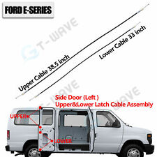 Side Cargo Door Left Upper&Lower Door Latch Release Cable for Ford E150 250 350 picture