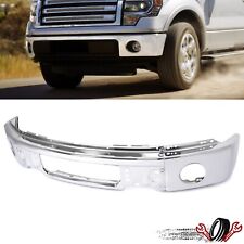 Chrome Front Steel Bumper Face Bar for Ford F150 Pickup 09-14 w/ Fog Light Hole picture