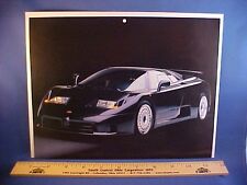new 1995 Bugatti EB-110 GT full-color calendar art w/backer board--EZ frame picture
