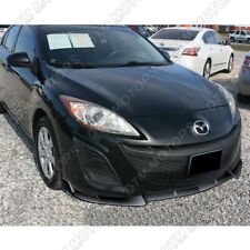 For 2010-2013 Mazda 3 MS-Style Painted Black Front Bumper Body Kit Spoiler Lip picture