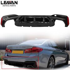 For BMW G30 2017-23 5 Seires M5 Style Rear Bumper Diffuser Gloss Black Body Kits picture