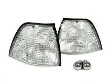 2 Day Air DEPO Euro CLEAR Corner Light + Chrome Bulbs For BMW E36 3D/4D Sedan M3 picture
