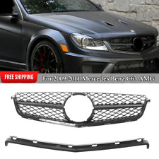 For Mercedes Benz W204 C63 AMG 2008 2009 2010 2011 Front Grille Grill Black picture