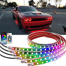 For Dodge Challenger RT SRT SXT 6x Car RGB Neon Underglow LED Kit Strip Lights picture