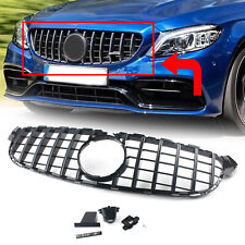 Fit For Mercedes Benz W205 C63 AMG S 2015-2018 All Black GT R Grille W/Camera picture
