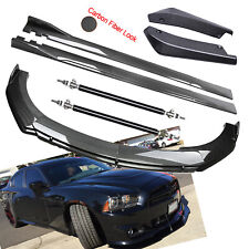 For Dodge Charger RT SRT SXT Front Bumper Lip Rear Splitter Spoiler Carbon Fiber picture