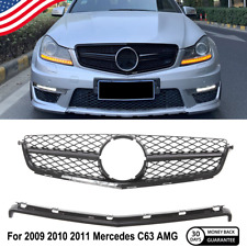 Front Grille Grill Gloss Black For Mercedes Benz C63 AMG C63AMG 2009 2010 2011 picture