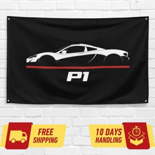 For McLaren P1 2013-2015 Enthusiast 3x5 ft Flag Banner Birthday Gift