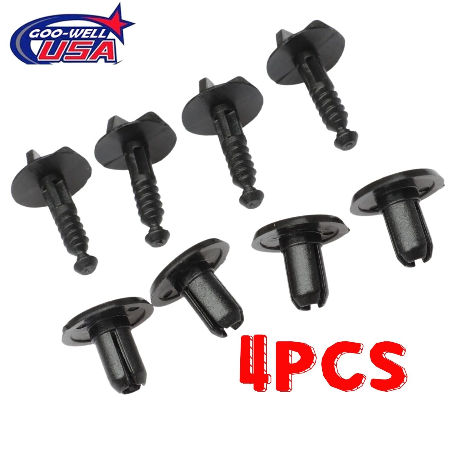 4PC Battery Cover Pin Clip Screw Cowl Retainer for Ford Mustang US 2015-2020