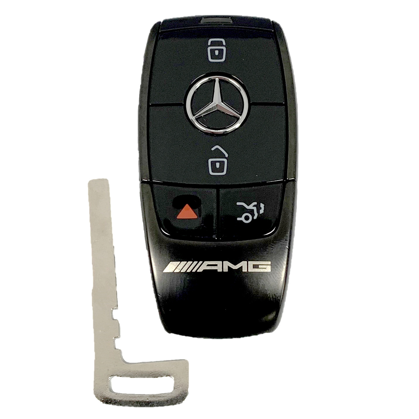 OEM Mercedes Benz AMG Keyless Remote Fob + UNCUT Key Black AMG - NBGDM3 (SHP4)