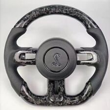 Mustang Carbon Fiber Steering Wheel - Forged - Cobra Logo - Perforated Leather picture