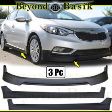 For 2014-2016 Kia Forte 4dr 3pc NEFD Style Front Splitter+Side Skirts Body Kit  picture