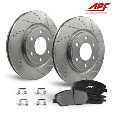 Front Zinc Drill/Slot Brake Rotors + Pads for Chevrolet Avalanche 1500 2002-2006 picture