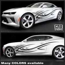 Chevrolet Camaro 2010-2023 Tribal Style Side Stripes Decals (Choose Color) picture