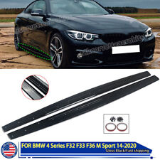 Side Skirt Pair For BMW F32 F33 F36 435i 440i M Look Extension Lip M Sport Gloss picture
