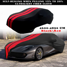 Red/Black Indoor Car Cover Stain Stretch Dustproof For Ferrari 812 Superfast picture