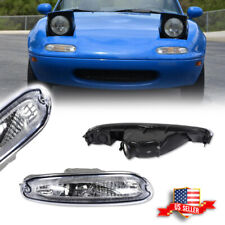 2PCS Clear Lens Front Bumper Turn Signal Lights For 1990-1997 Mazda MX-5 Miata picture