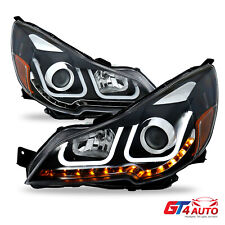 Black Projector Headlights (U Type+LED Signal) for 10-14 Subaru Outback / Legacy picture