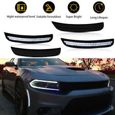 4x Smoke LED Side Marker Lights For 15-22 Dodge Charger R/T Scat Pack SXT GT EXC picture