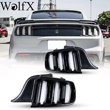 LED Sequential Tail Lights For 15-23 Ford Mustang/Shelby GT350 EURO Style Clear picture