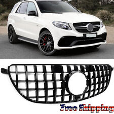 All Black Front Hood Grille For Mercedes Benz W166 GLE63 AMG 2016 2017 2018 2019 picture