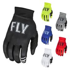 Fly Racing Pro Lite Adult Mens Full Finger Motocross Gloves - Black/Blue/Hi-Vis picture