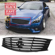 For Infiniti G37 08-2013 Q60 14-15 Coupe 2 Door Glossy Black Front Bumper Grille picture