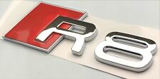CHROME R8 FIT AUDI R8 REAR TRUNK EMBLEM BADGE NAMEPLATE DECAL LETTER NUMBER picture