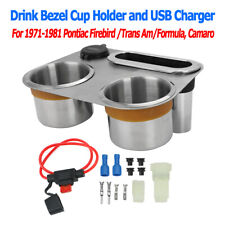 Drink Bezel w/USB Charger Cup Holder Kit For 73-81 Pontiac Firebird/TA/Camaro picture