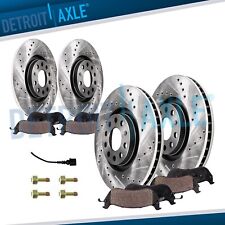 Front & Rear Drilled Rotors + Ceramic Brake Pads for 2015-2021 Volkswagen Passat picture
