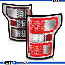 Full LED Light Tube Chrome Replacement Taillights Set for 2018-2019 Ford F150 picture
