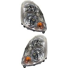 Headlight Assembly Set For 03-04 Infiniti G35 Sedan LH and RH with Bulb Halogen picture
