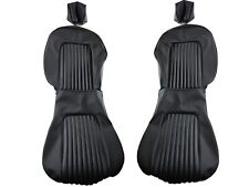 Fits: Alfa Romeo Spider 1971-94 Style 3 Black Vinyl Seat Covers picture