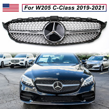 Front Grille For Mercedes Benz W205 C250 C300 C43 Grill 2019-21 Grille w/Emblem picture