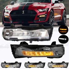 For Ford Mustang 2018 2019 2020 2021 2022 DRL LED Fog Lights W/Turn Signal Pair picture