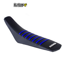 2006-2009 Yamaha YZF 250 YZF450 Seat Cover Gripper   ALL BLACK / BLUE RIBS   #82 picture