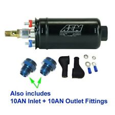 GENUINE AEM 400LPH 50-1009 External Fuel Pump +10AN Inlet / 10AN Outlet Fittings picture