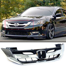Fit 13-15 9th Gen Honda Accord 4 Door Chrome JDM Mod Style Front Hood Grille picture