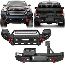 Aaiwa Front/Rear Bumper For 2016-2023 Toyota Tacoma W/Winch Plate Tire Carrier picture
