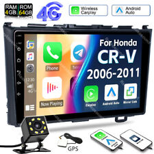 4+64G Carplay GPS 4G Android 13 Car Stereo Radio For Honda CRV 2006-2011 +Camera picture