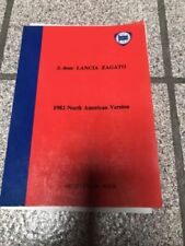 1982 Lancia Zagato owners manual/instruction book OEM original factory new RARE picture