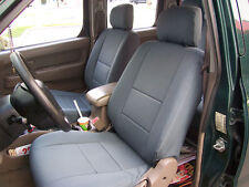 FOR 2000-2008 NISSAN FRONTIER IGGEE S.LEATHER CUSTOM FIT 2 FRONT SEAT COVERS picture