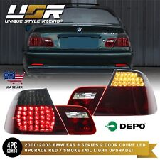DEPO M3 Red/Smoke LED Rear 4PCS Tail Lights For 2000-2003 BMW E46 2 Door Coupe picture