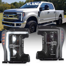 VLAND LED Headlights For 2017-2019 Ford F250/F350/F450/F550 Sequential DRL 2PCS picture