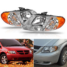 for 01-07 Dodge Caravan Town & Country 01-03 Voyager Amber Reflector Headlight O picture
