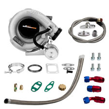 Upgrade T04e T3/t4 A/r.63 400hp Stage Iii Boost Turbocharger Oil Feed+drain Line picture