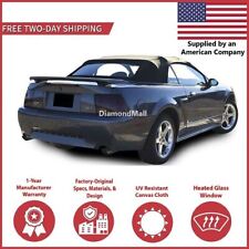 1994-04 Ford Mustang Convertible Soft Top w/ DOT Approved Glass Window, Black picture