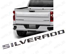 For 2019-2024 Silverado Tailgate Letter Emblem 3D Badge Z71 LT LTZ (Gloss Black) picture