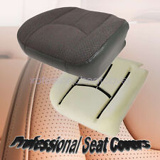 Fits 03-07 GMC Sierra Driver Bottom Cloth Seat Cover Pewter Gray & Foam Cushion picture